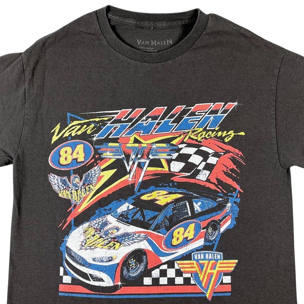 Van Halen Racing 84‎ Graphic T Shirt Rock Band Motorsport Tee Men's Small